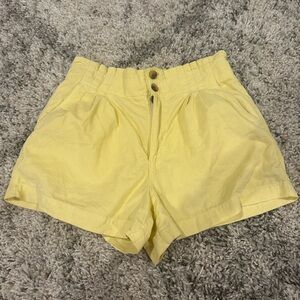 American Eagle Outfitters High Waist Yellow Shorts